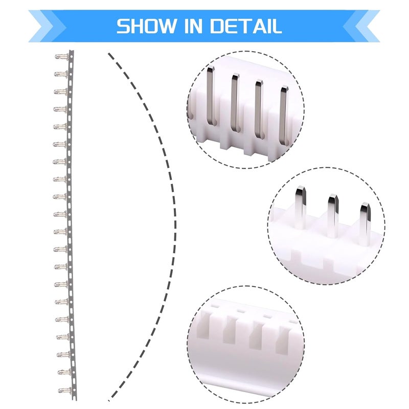 JTAREA 29Values 600PCS JST XH 2.54 MM Connector Kit 2.54MM 2Pin 3Pin 4Pin 5Pin 6Pin 7Pin 8Pin Female Male Housing Jst-xh Female Pin Connectors - Image 5